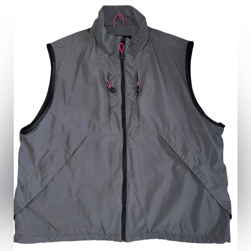 Eddie Bauer XL Tall Gray Fleece Lined Outdoor Vest